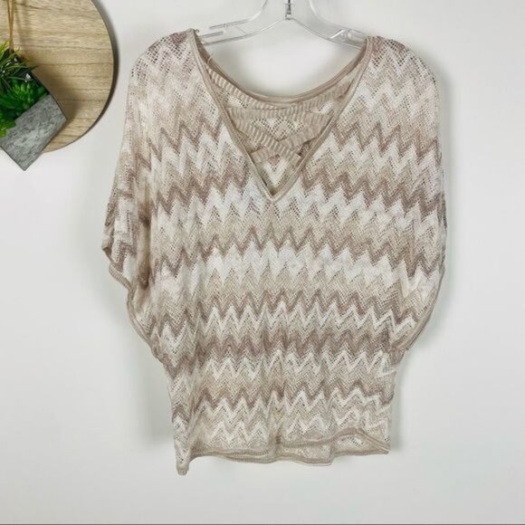 WHBM Chevron Dolman Cross-Back Sweater Size XS - Picture 6 of 8